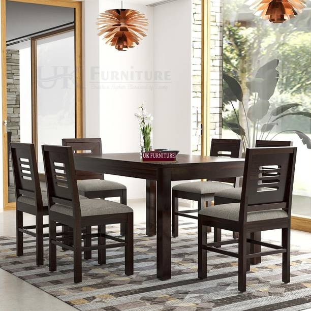 UK FURNITURE Rosewood (Sheesham) Dining Room Set Solid Wood 6 Seater Dining Set