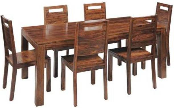 Custom Decor Solid Wood 6 Seater Dining Set