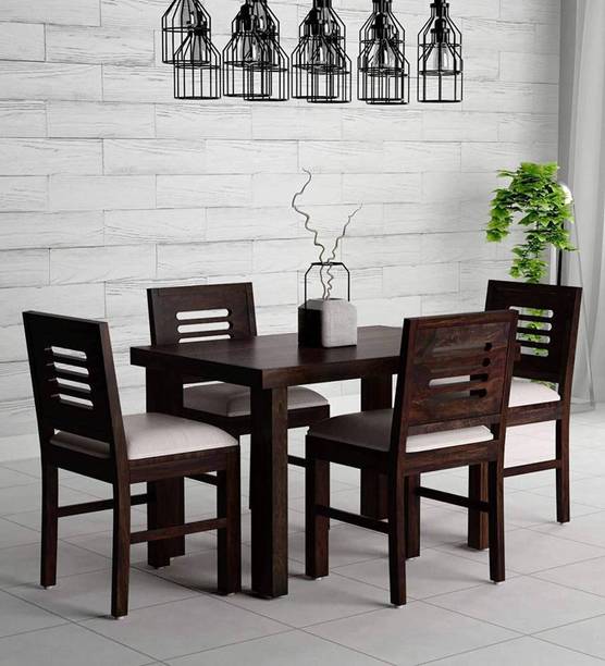 Banzara Arts Solid Sheesham Wood Dining Table 4 Seater Set for Dining Room Dining Set Solid Wood 4 Seater Dining Set