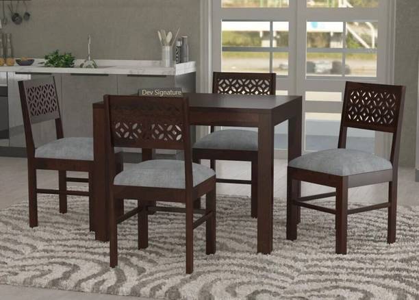 Devsignature Sheesham Wood Dining Table Set/Wooden 4 Seater Dining Set For Home Solid Wood 4 Seater Dining Set