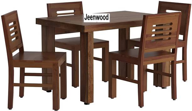 JeenWood Beautiful Dining Set In Sheesham Wood In Living Room Solid Wood 4 Seater Dining Set