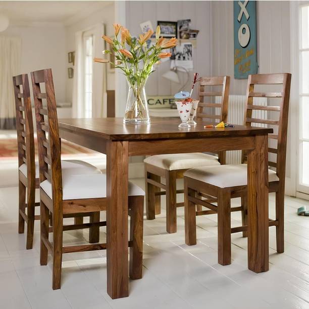 SONA ART & CRAFTS Rosewood ( Sheesham ) Solid Wood 4 Seater Dining Set