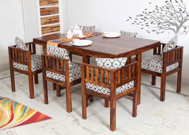 WAITROSE Solid Wood 6 Seater Dining Set