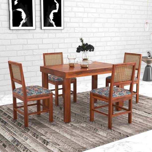 Flipkart Perfect Homes Solid Sheesham Wood Solid Wood 4 Seater Dining Set