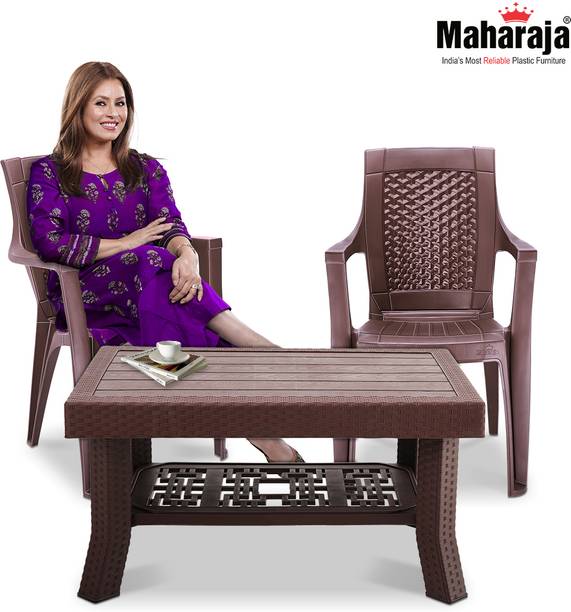MAHARAJA Plastic Dining set for Outdoor & Indoor | Plastic 2 Seater Dining Set