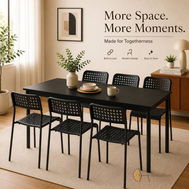 Flipkart Perfect Homes Indoor Dining Room & Living Room Metal 6 Seater Dining Set