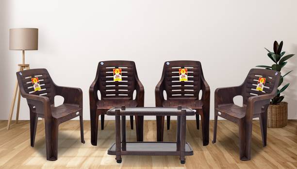 NPPL National Combo ( 4 chairs and 1 table ) ( weight bearing capacity 150 kg) Plastic 4 Seater Dining Set