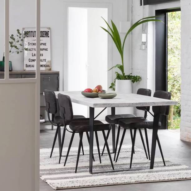 THE ATTIC Metal 4 Seater Dining Set