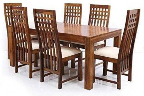 PIYUSH HANDICRAFT Premium Dining Room Furniture Wooden Dining Table with 4 Chairs & 1 Bench Solid Wood 6 Seater Dining Set