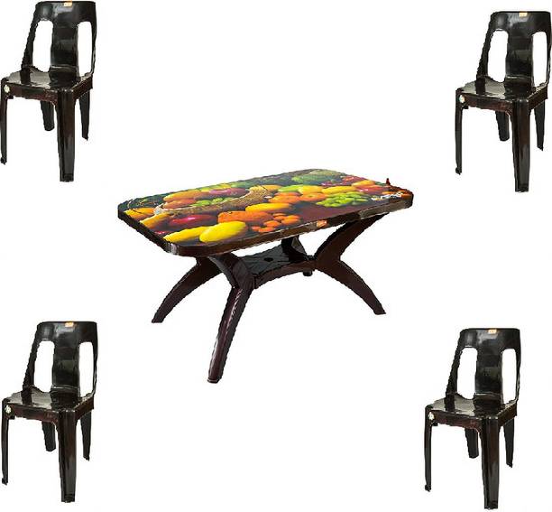 MSR MANGO Plastic 4 Seater Dining Set