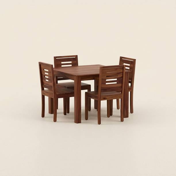 LOONART Solid Wood Dining Set|Dining Table Chair Set|Dining Set For 4|Wooden Dining Set| Solid Wood 4 Seater Dining Set