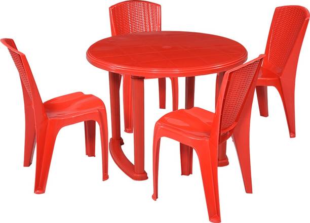 swagath furniture Plastic 4 Seater Dining Set