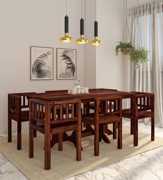 Worldwood Solid Wood 6 Seater Dining Set