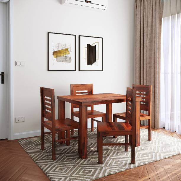 Flipkart Perfect Homes Sheesham ( Rosewood ) Solid Wood 4 Seater Dining Set