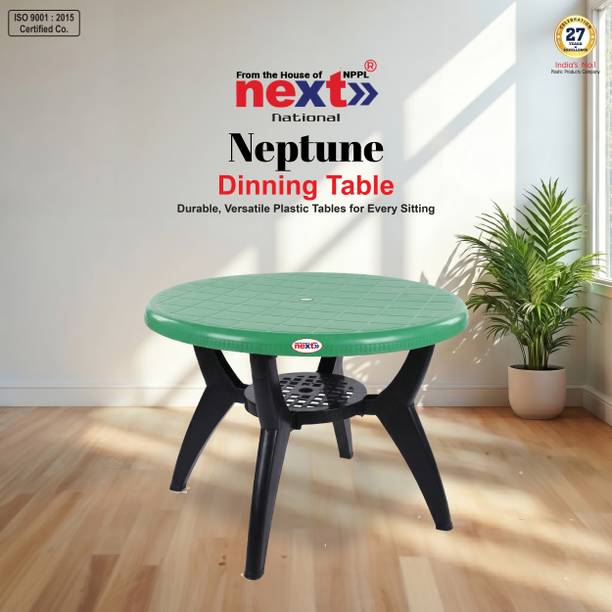 next NPPL NEPTUNE Heavy Duty Center | Round Table for Home,Garden, Office,Balcony, Outdoor Plastic 4 Seater Dining Table