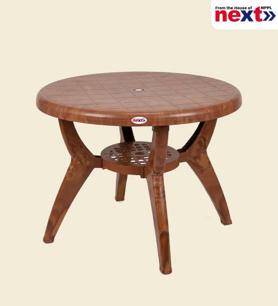 next NPPL NEPTUNE Heavy Duty Center | Round Table for Home,Garden, Office,Balcony, Outdoor Plastic 4 Seater Dining Table