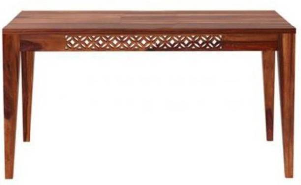 JeenWood Wooden 6 Seater Dining Table Only | Table for Living Room and Kitchen Solid Wood 6 Seater Dining Table