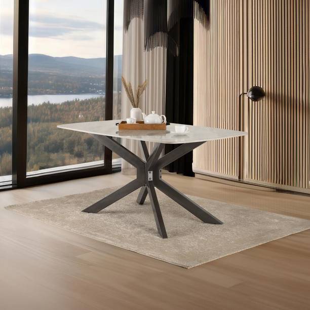 Wakefit Salmore Metal 6 Seater Dining Table
