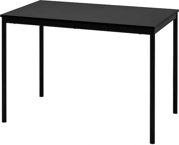 OmkarWood 4 Seater Metal Leg Dining Table Engineered Wood 4 Seater Dining Table