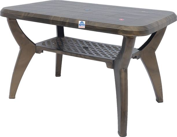 NPM NATIONAL MAHARAJA Plastic Center Table with Storage Shelf for Living Room | Coffee Table Plastic 4 Seater Dining Table