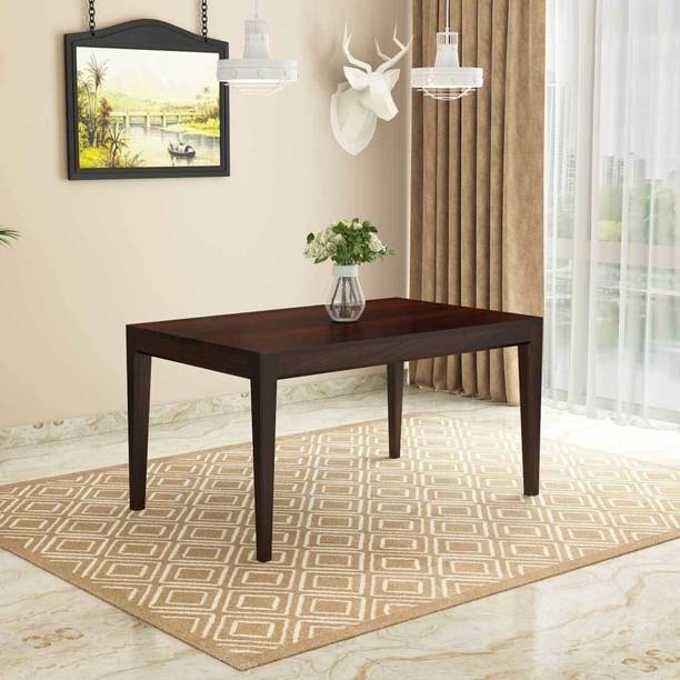 Wopno Furniture Pure Sheesham Wooden 6 Seater Dining Table Only | Dining Table for Kitchen Solid Wood 6 Seater Dining Table