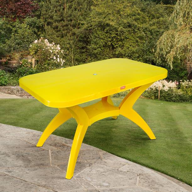 Furniture Yard Mango Party Outdoor Cafeteria Plastic 4 Seater Dining Table