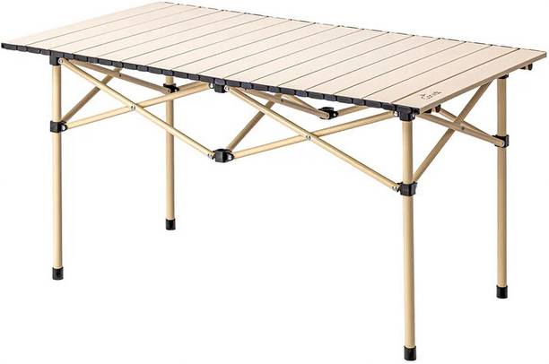 AORDEY Multipurpose Folding Utility Table | Ideal for Indoor & Outdoor Picnic Metal 4 Seater Dining Table