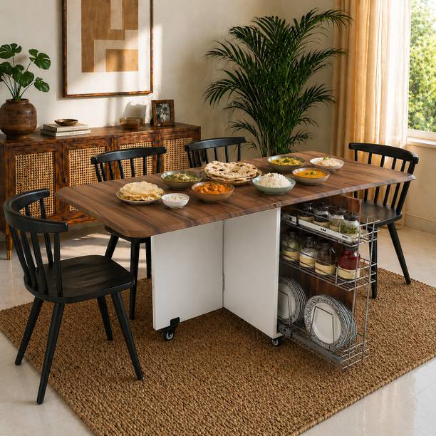 Studio Kook Abba Engineered Wood 6 Seater Dining Table