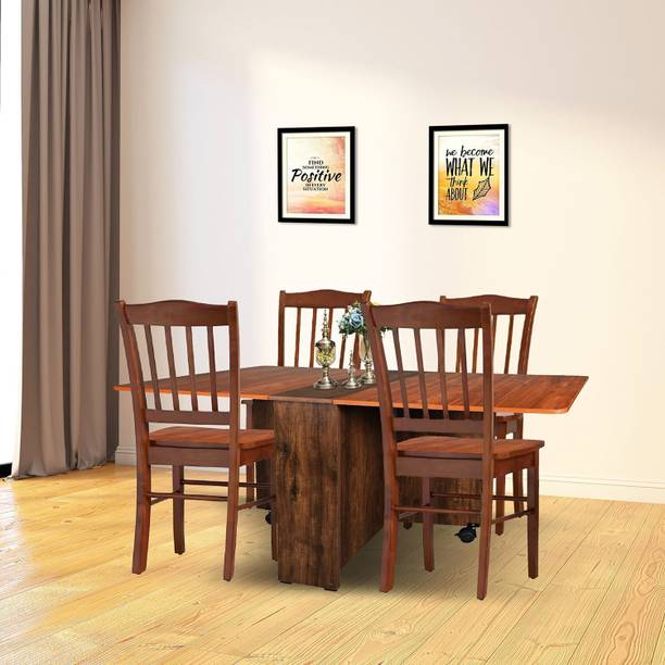 Madainaachi Furniture Eeee Folding / Extentable / Space Saving dining table without chairs Engineered Wood 6 Seater Dining Table