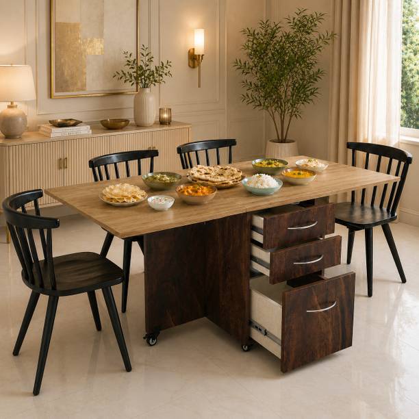 Studio Kook Dolce Engineered Wood 4 Seater Dining Table