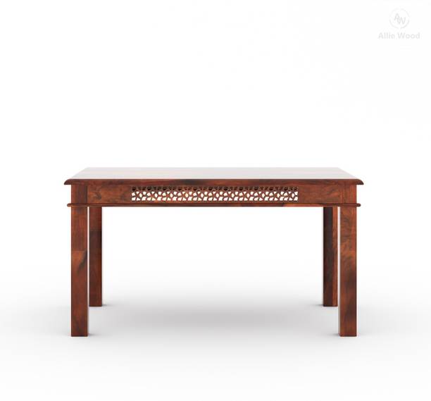 Allie Wood Rosewood ( Sheesham ) Solid Wood 6 Seater Dining Table