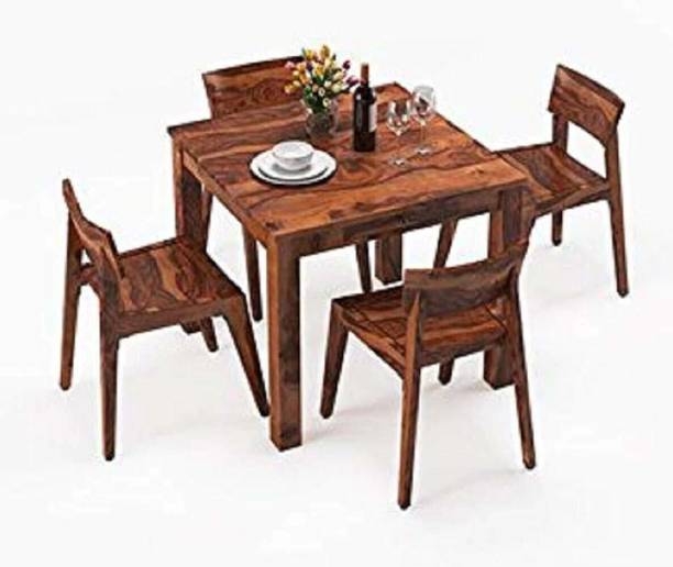 Ganpati Arts Sheesham Wood 4 Seater Dining Table/Wooden Table for Dining Room/House Solid Wood 4 Seater Dining Table
