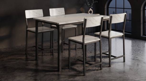 Living Furn PREMIUM Engineered Wood 4 Seater Dining Set