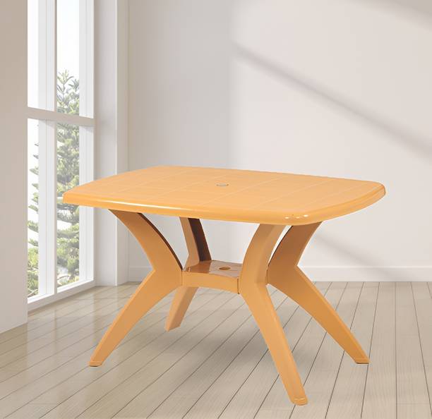 GHOSH & CO. MELODY AMBER GOLD Plastic 6 Seater Dining Table
