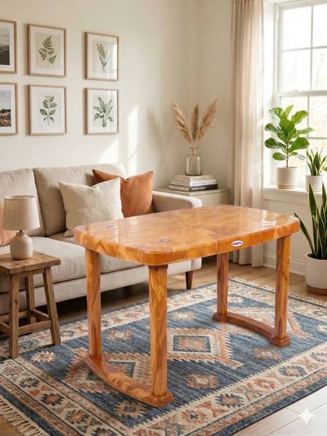 next NPPL FLORA Multipurpose Heavy Duty Rectangular Table for Home, Office & Outdoor Plastic 4 Seater Dining Table