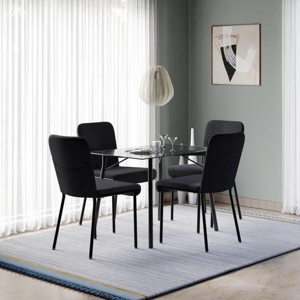Interio by Godrej Silica Metal 4 Seater Dining Table