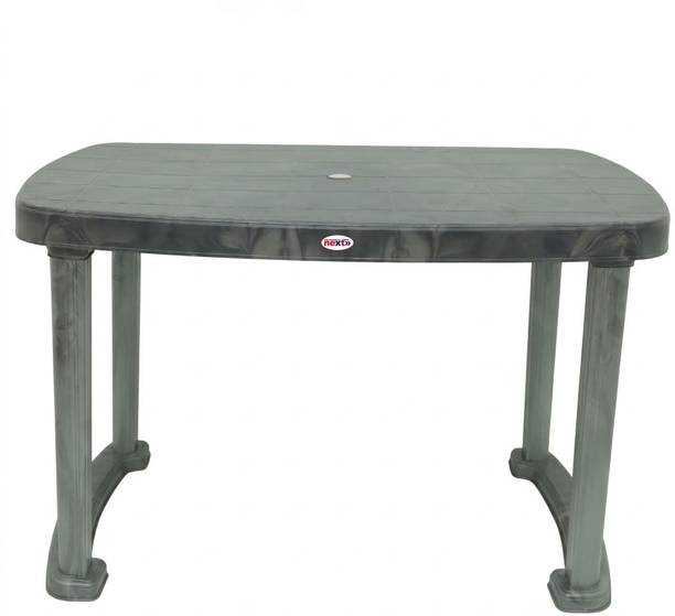 next NPPL FLORA Multipurpose Plastic Dining Table | Rectangular Table for Office, Outdoor Plastic 4 Seater Dining Table