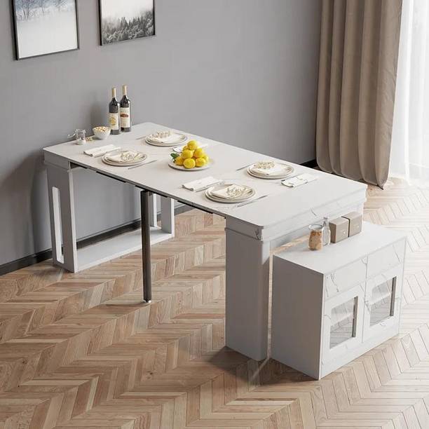 NG Decor Modern Extendable Dining Table Rectangle Sideboard with Storage Engineered Wood 8 Seater Dining Table