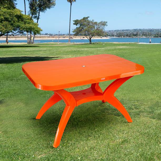 Furniture Yard Mango Party Outdoor Cafeteria Plastic 4 Seater Dining Table