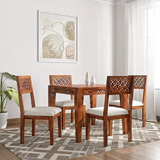 Ganpati Arts Solid Sheesham Wood Dining Set Solid Wood 4 Seater Dining Table