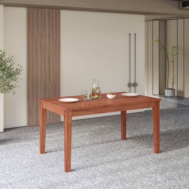 Wakeup India Velour Dining Table Reddish Walnut Dinner Table Sheesham Wood Solid Wood 6 Seater Dining Table