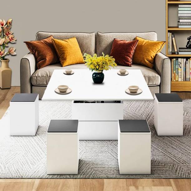 Buildream Convertible Coffee Table + Dining Table Engineered Wood Engineered Wood 4 Seater Dining Table