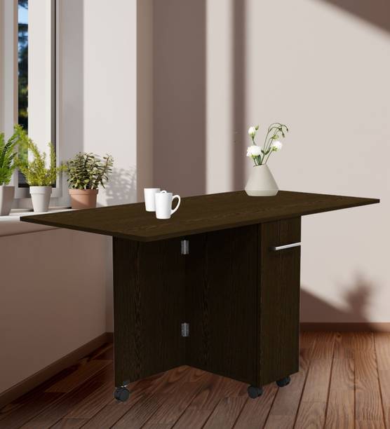 SPECIALITY PANELS Folding dining Table with Crockery unit & storage shelf with Termites resistance Engineered Wood 6 Seater Dining Table