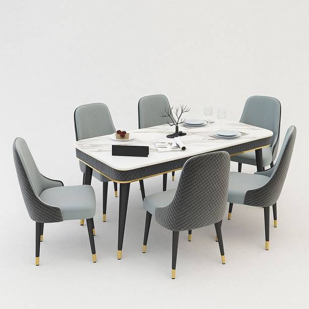 Woodenspace Solid Wood 6 Seater Wooden Dining Set for Dining Room & Kitchen| Rosewood Solid Wood 6 Seater Dining Table