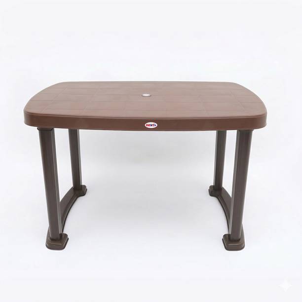 next NPPL FLORA Multipurpose Plastic Dining Table | Rectangular Table for Home & Outdoor Plastic 4 Seater Dining Table