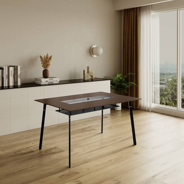 Interio by Godrej Bezel Metal 4 Seater Dining Table