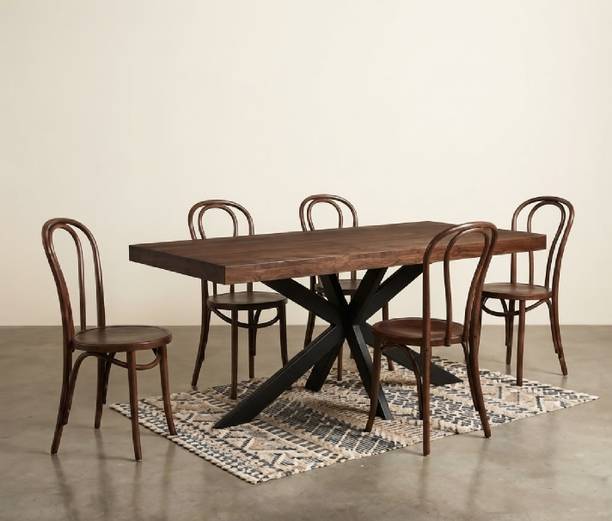 KraftShilp Solid Wood 6 Seater Dining Table