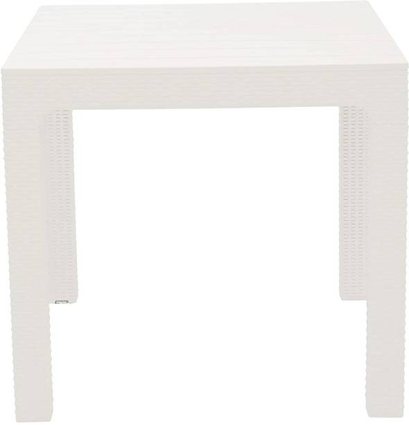 Binani Summit Square Heavy Duty Matt Finish with Extra Wide Edges Plastic 4 Seater Dining Table