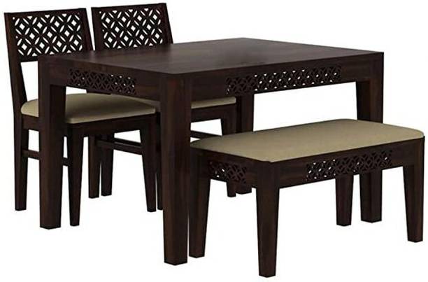 Utkarsh Solid Sheesham Wood 4 seater Dining Set For Dining Room / Kitchen / Hotel / Solid Wood 4 Seater Dining Table