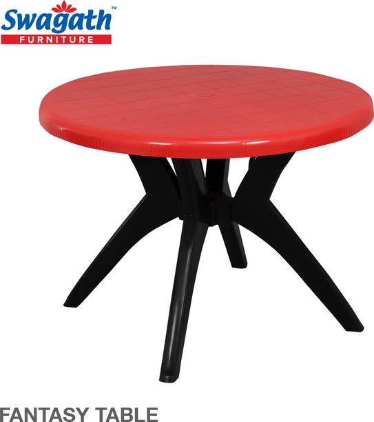 swagath furniture FANTASY CROSS Only Dining Table Plastic 4 Seater Dining Table